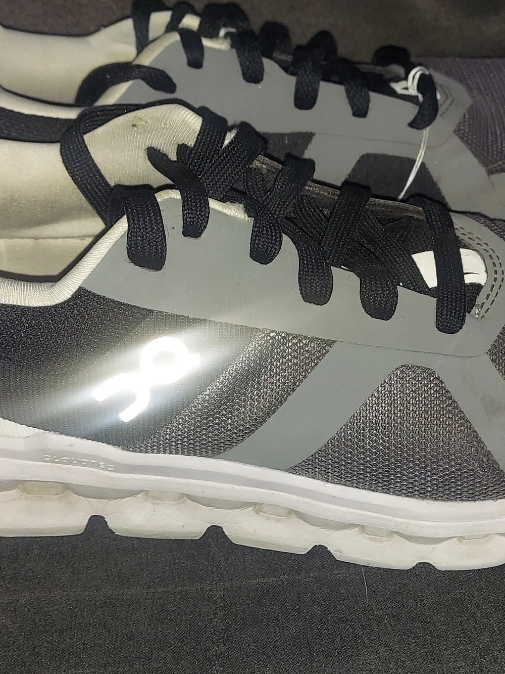 On Cloudrunner Women's Athletic Shoes in Gray & Black